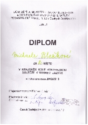 Diplom Michaely Blažkové